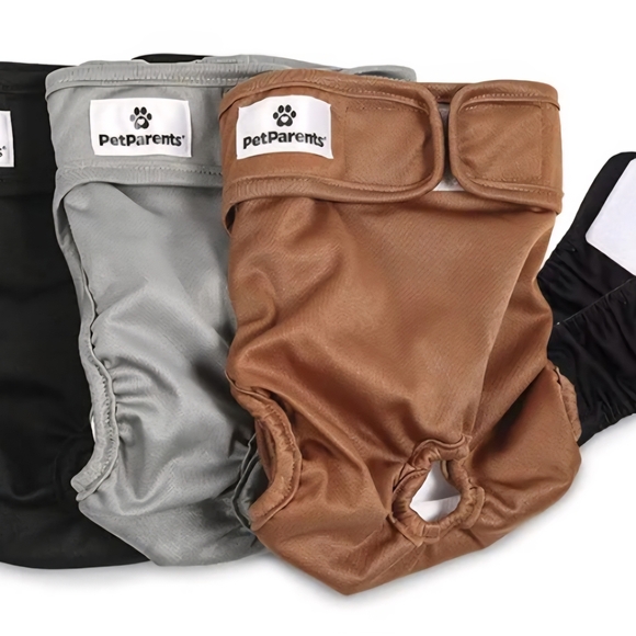 Black and Gray Dog Diapers.  Size large. Great for traveling with your companion - Picture 1 of 1